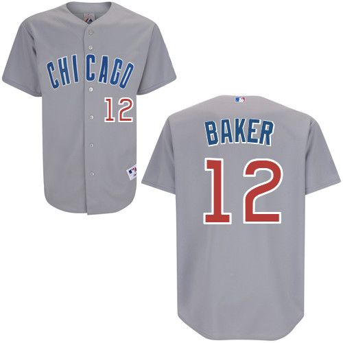 John Baker #12 MLB Jersey-Chicago Cubs Men's Authentic Road Gray Baseball Jersey